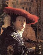 Jan Vermeer Girl with Red Hat USA oil painting artist